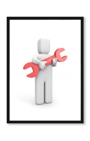 Person hold spanner