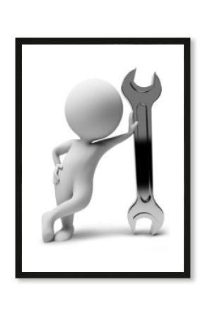 3d small people-wrench