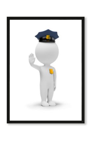 3d small people - policeman