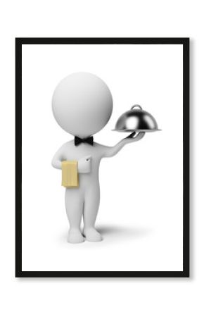 3d small people - waiter