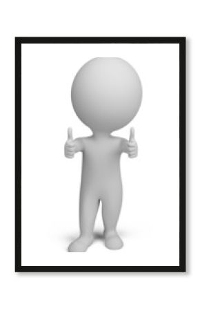 3d small people - double thumbs up