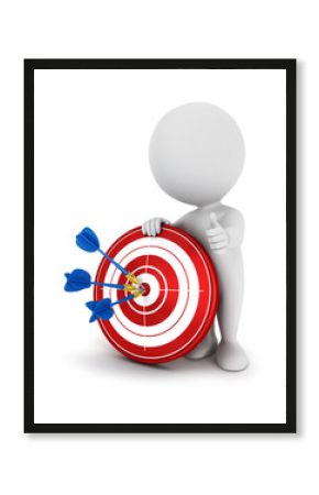 3d white people hit the target