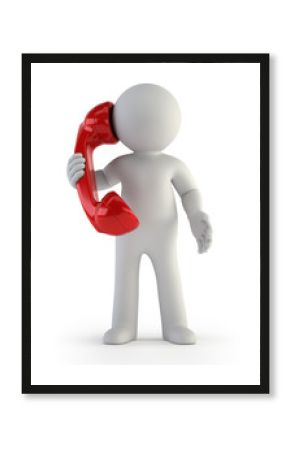 3d small people - Telephone conversation