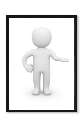 3d man holding your object