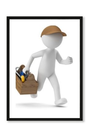 3d Männchen Handwerker Service