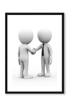 3d business people hand shake