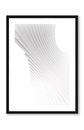 White stripe pattern futuristic background. 3d render illustration