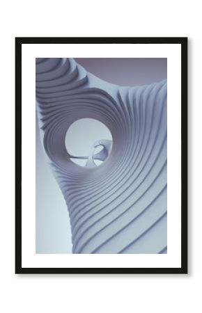 White stripe pattern futuristic background. 3d render illustration