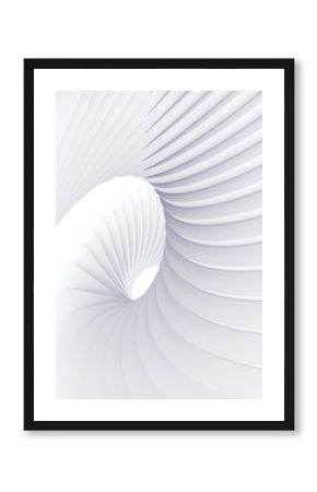 White stripe pattern futuristic background. 3d render illustration