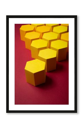 Hexagons on Red 2