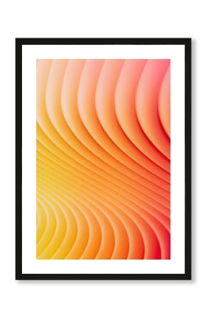 Abstract Gradient Texture of Pink and Yellow Wave Lines