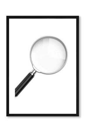 3d Magnifying glass cut out on white png