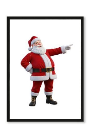 3d santa claus pointing