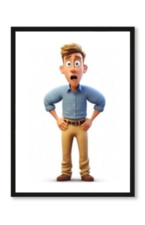 Cartoon blue face accessories.