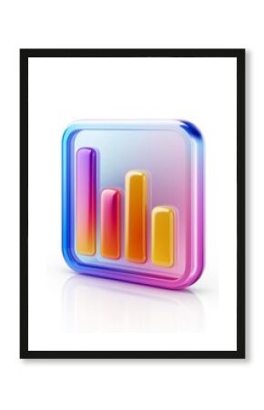 3d data chart icon