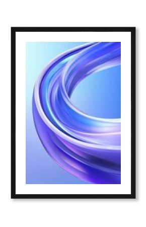 Swirling purple and blue shapes dynamically flowing with energy, creating abstract movement across soft azure background