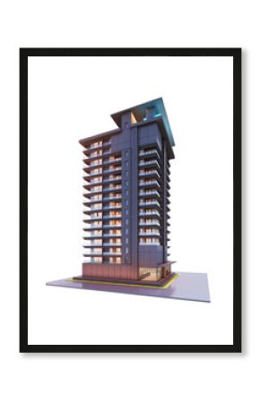 3d render apartment or Condominium luxury building
