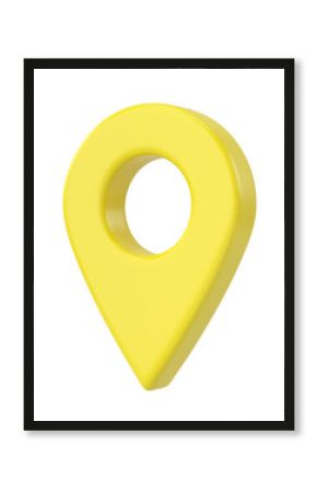 3D location sign. 3D icon. 3D .