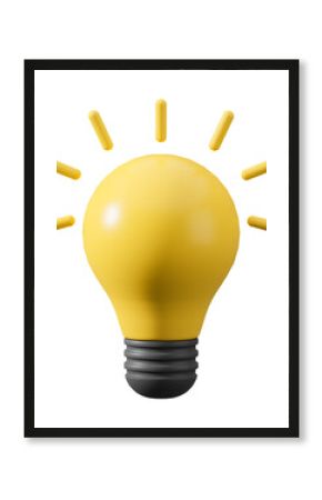 3d illustration of light bulb. Creativity concept illustration with 3d light bulb
