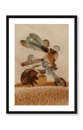 3d render with abstract brown tones 