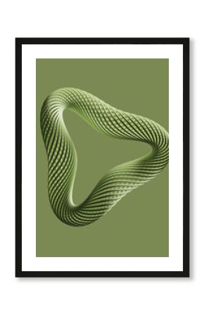 Abstract 3D design against green background