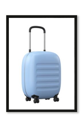 3D suitcase. Travel bag. 3D illustration.