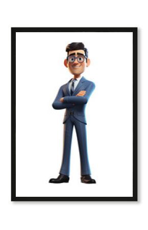 Confident businessman in a suit. Generative AI. 