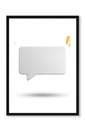 3d rendering of speech bubble, 3D pastel chat icon set. Set of 3d speak bubble.