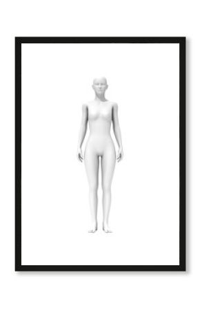Woman standing, 3D computer graphic image of human body