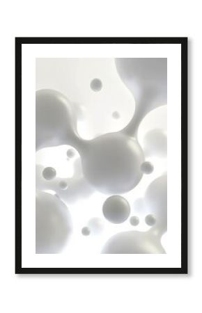 white liquid abstract 3d background