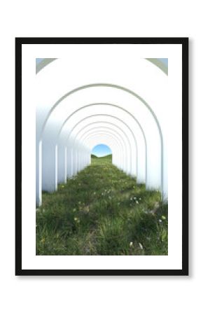 3D Arch Wall Corridor