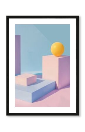 Abstract 3d geometric shapes background