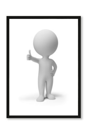 3d small people - positive pose