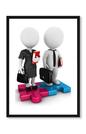 3d white people business people