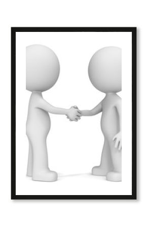 Shaking hands. The Dudes shaking hands. Side view.