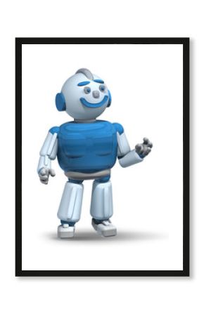 Friendly robot ready to serve 3d