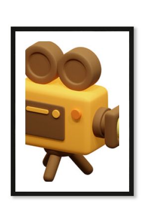 3d render of a movie camera