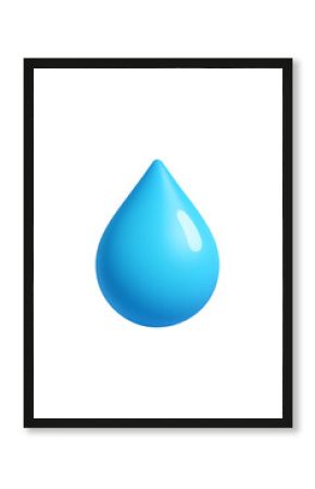 3d blue water drop High quality Realistic image