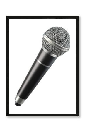Wireless microphone isolated on transparent background - 3d PNG illustration 