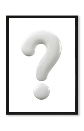High-Quality PNG of Question mark icon  png sticker  3D minimal illustration  transparent background Isolated on White Background – High Resolution