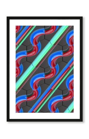 Geometric pattern with hexagons. 