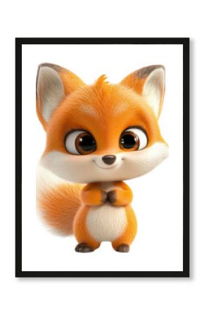 PNG Fox cartoon background white illustration.