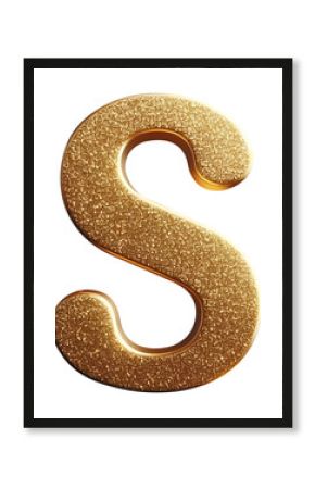 S 3d letter gold glitter s alphabet png clipart cutout transparent isolated