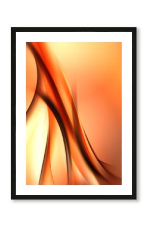 Gold orange brown fractal light wave background