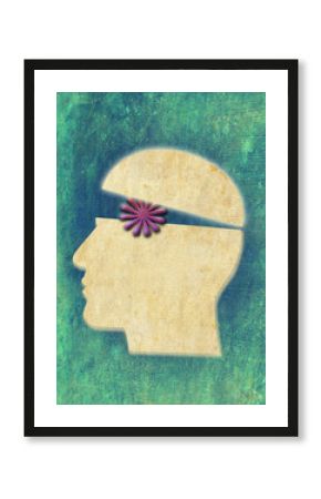 abstrakcja głowa kwiat kreatywny 