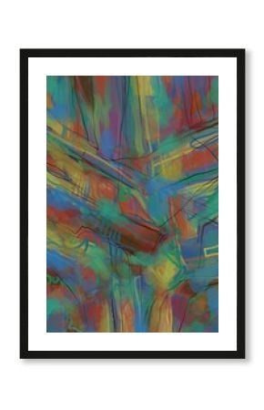Abstract image for printing. Picture for modern interiors. The picture is painted by hand on a tablet.
