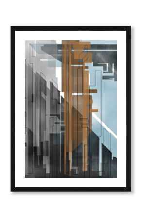 Abstract modern print 70x100 cm