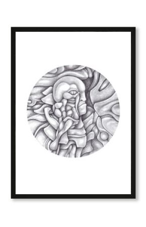 Abstract head, sketch