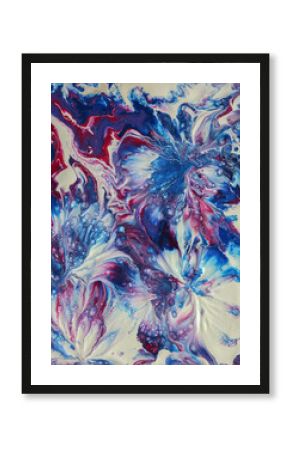 Abstract acrylic liquid pouring painting art