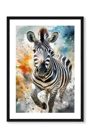 Zebra Wizji: Fantazyjne Pasy na Tle Kolorów